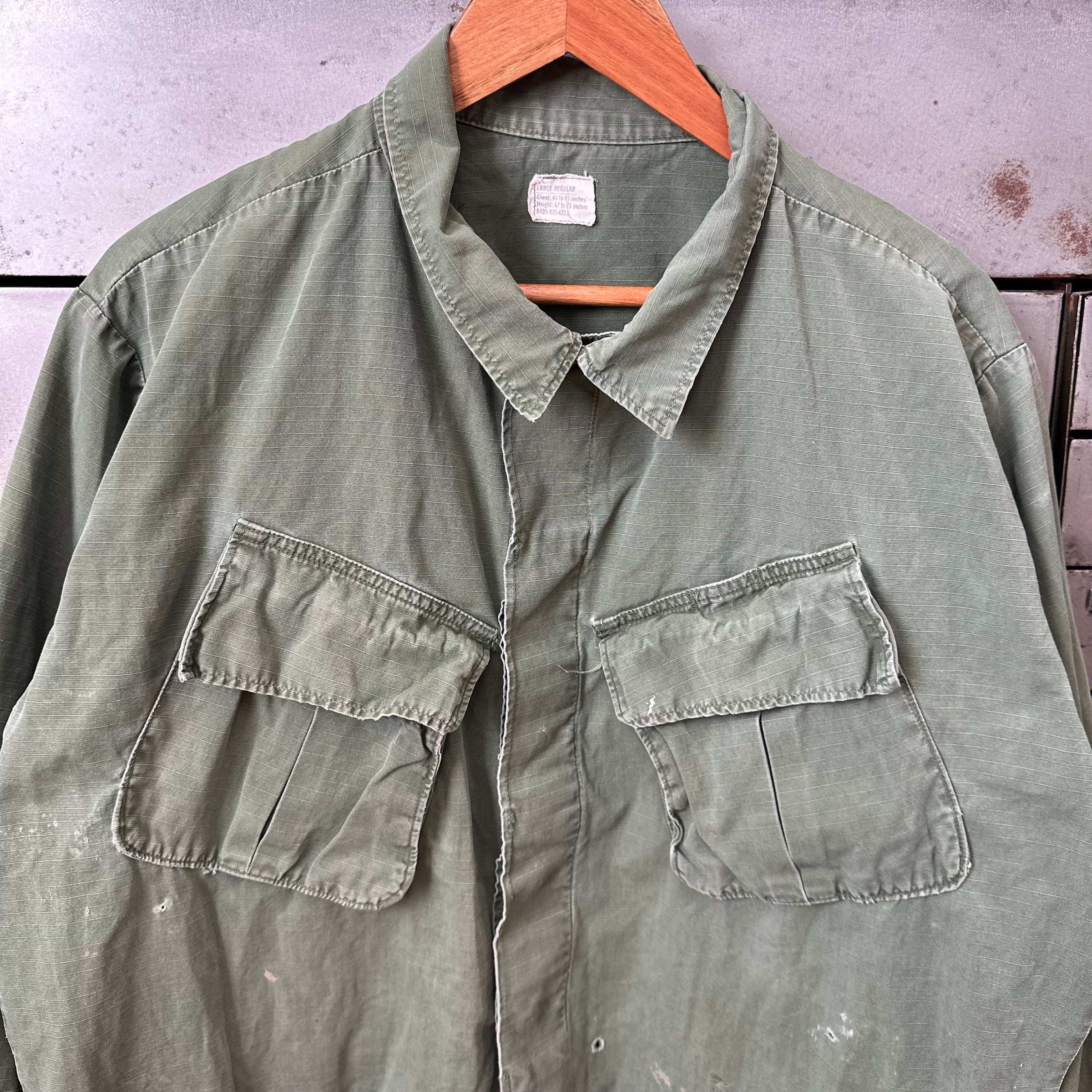 1960’s/70’s Vietnam War Ripstop Jungle Jacket Large Regular