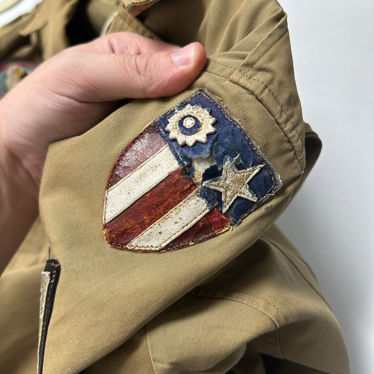 1940’s WWII CBI Patched M-41 Field Jacket Large
