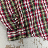 1970’s JC Penney’s Plaid Cotton Flannel Shirt Large