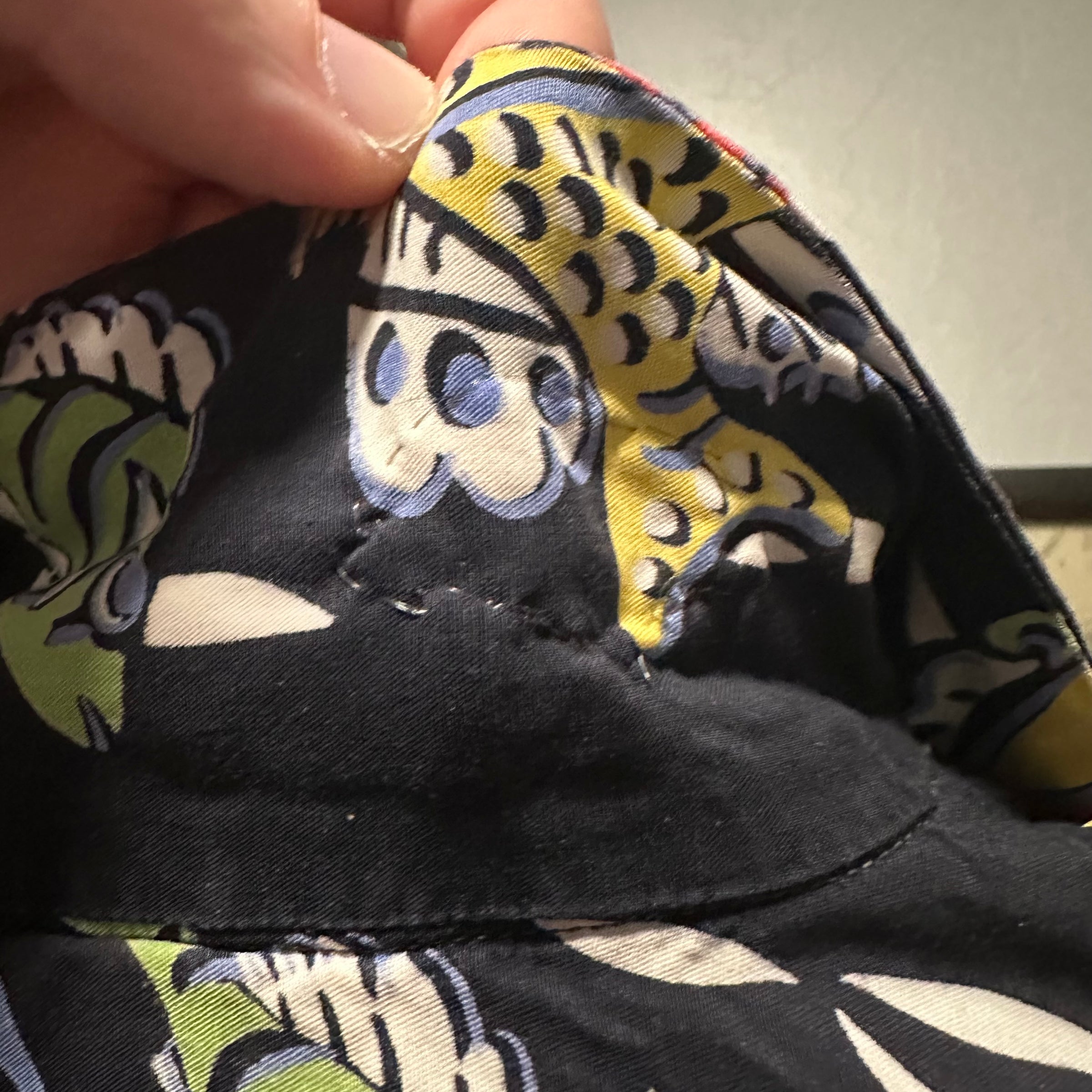 1940’s The Kahala Black Base Rayon Hawaiian Shirt Large