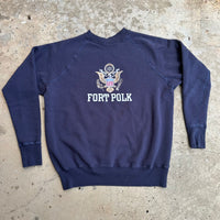 Warehouse Repro Fort Polk Flock Print Sweatshirt Size 44