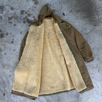1940’s WWII US Army Sheepskin Lined Parka Type Overcoat Size 40