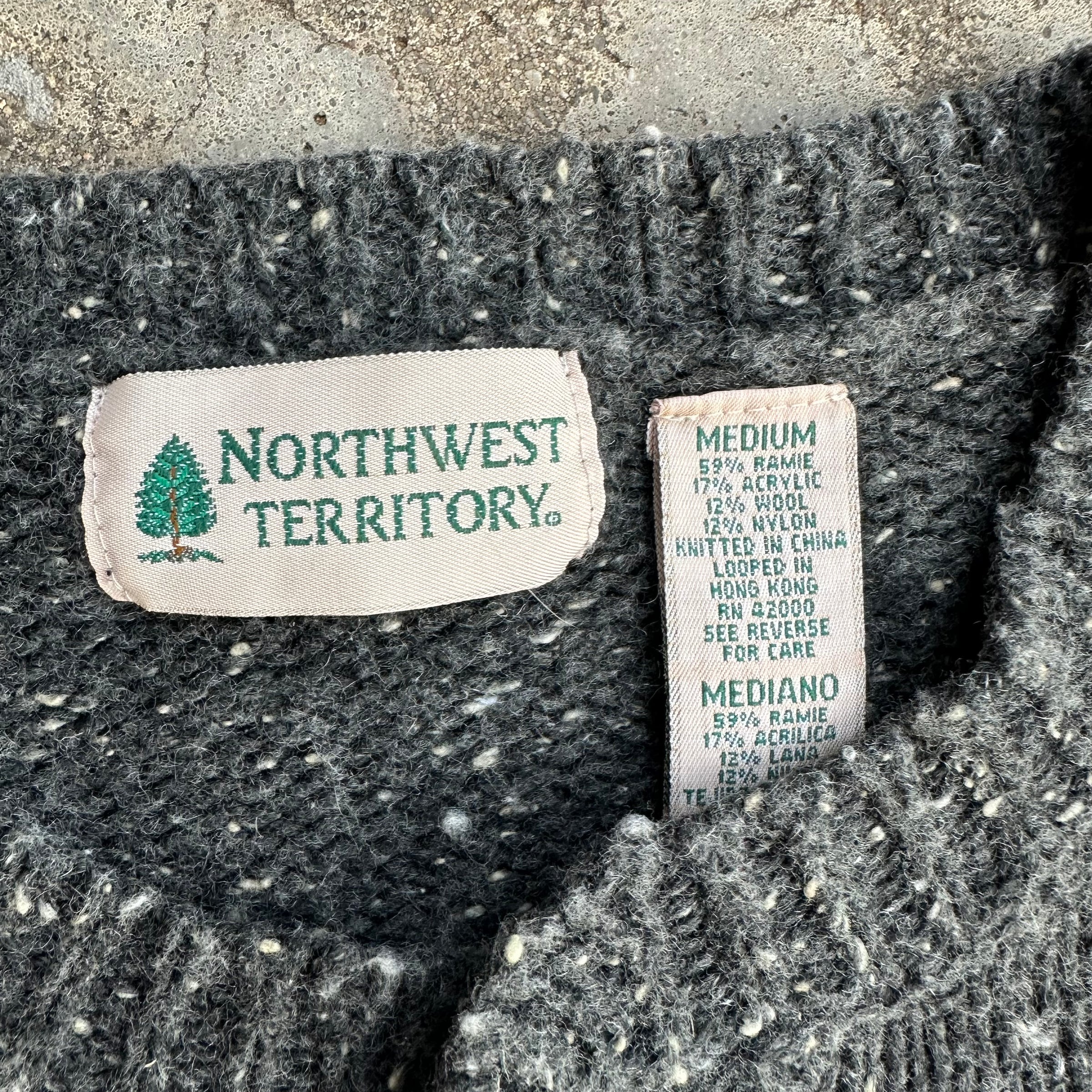1990’s Northwest Territory Ramie Blend Henley Sweater Medium