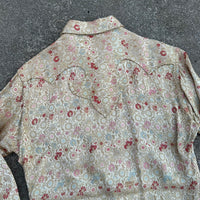 1950’s Tem-Tex Jacquard Brocade Satin Western Shirt