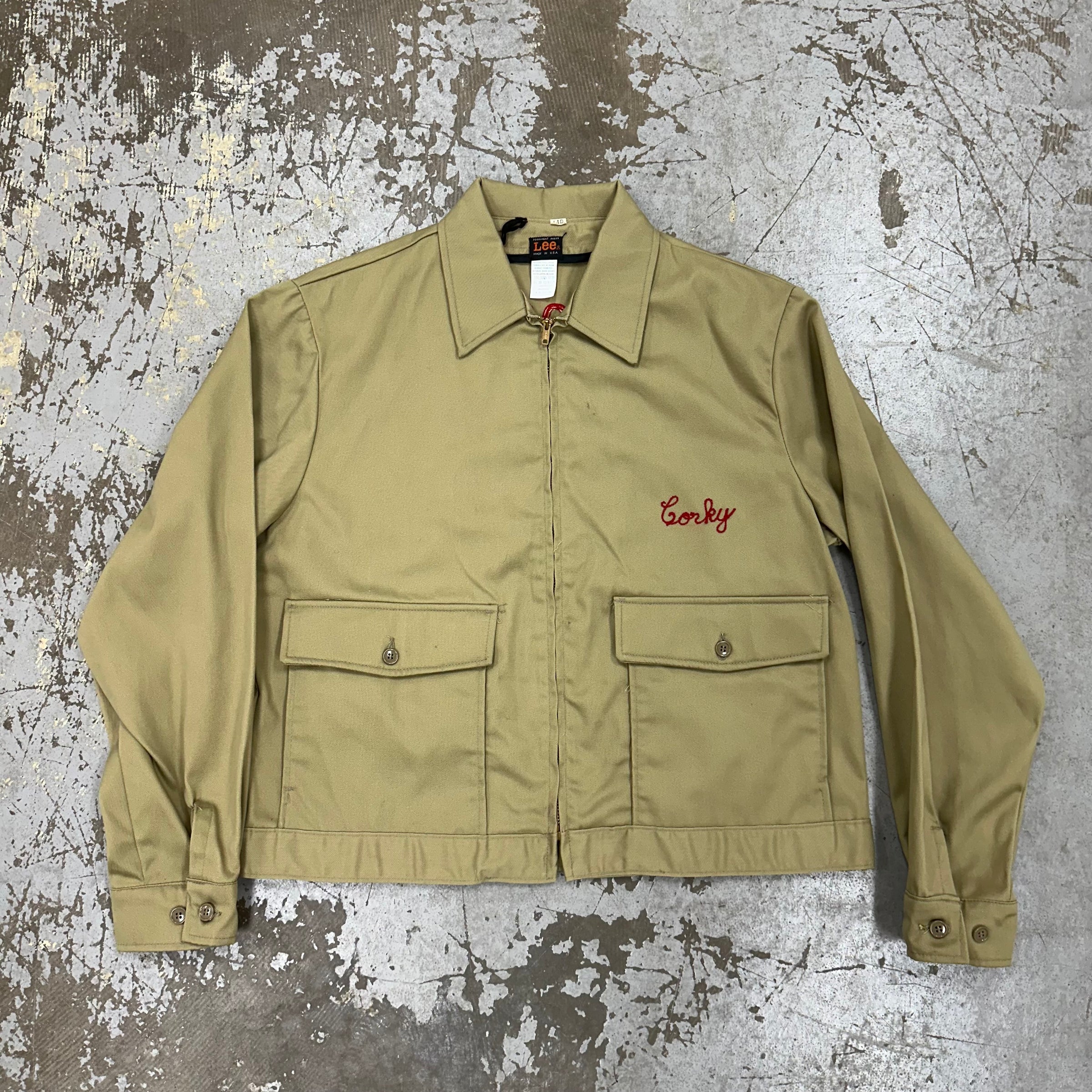 1970’s Deadstock Lee Embroidered Work Jacket Size 44