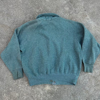 1940’s St Michael Sportswear Herringbone Cotton Full Zip Sweatshirt Size 40