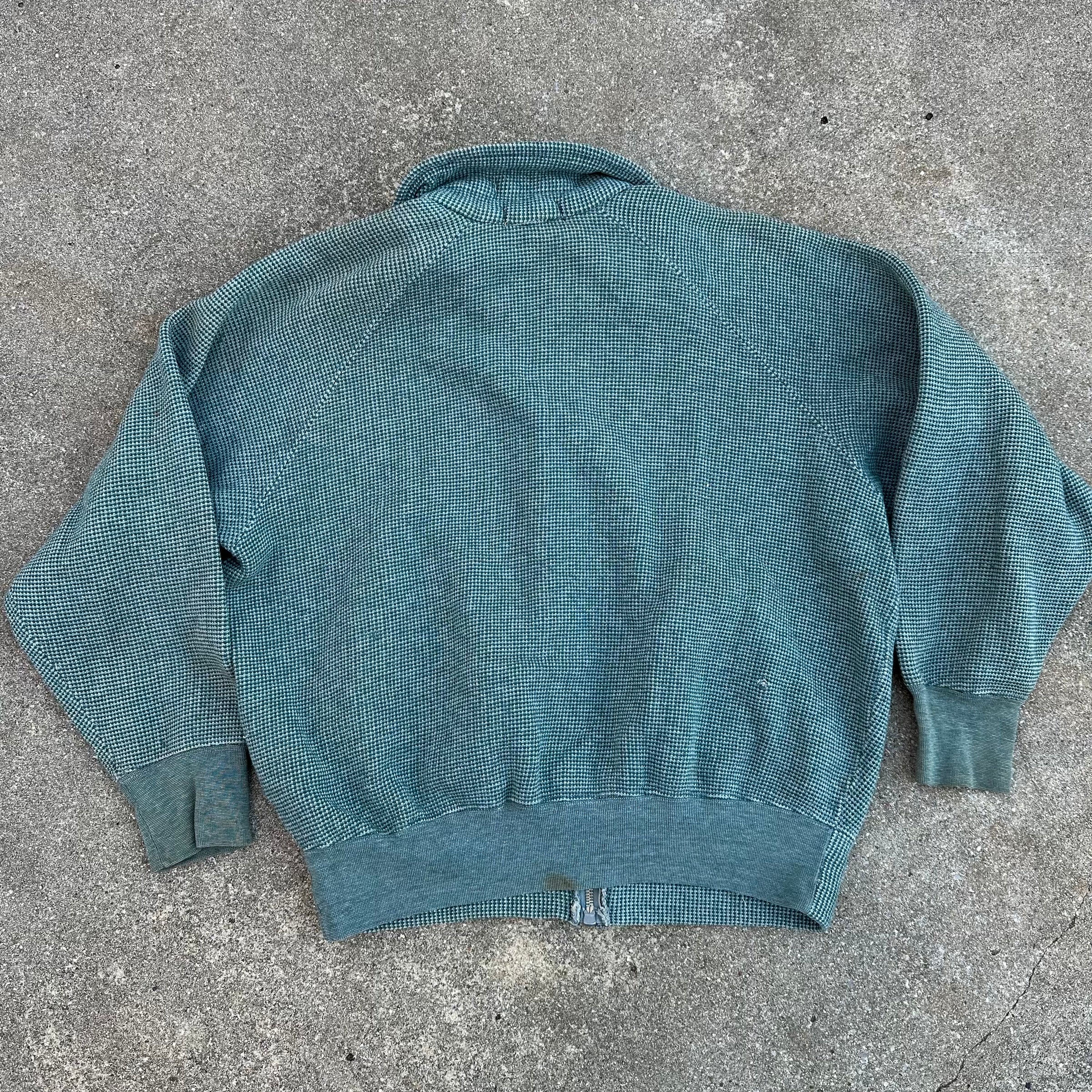 1940’s St Michael Sportswear Herringbone Cotton Full Zip Sweatshirt Size 40