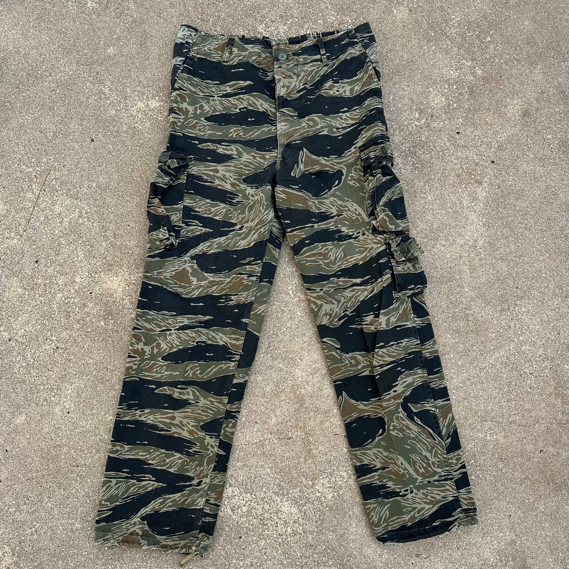 1960’s Vietnam War Silver Tiger Stripe Pants 32” Waist