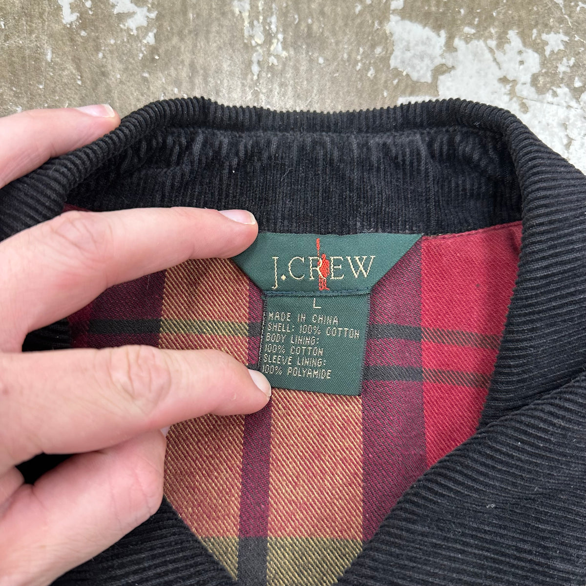 1990’s J Crew Plaid Lined Cotton Barn Coat Large