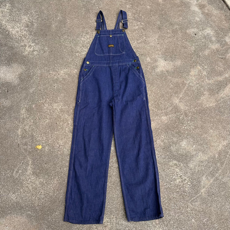 1950’s/60’s Mint Sanforized Denim Overalls 30” Waist