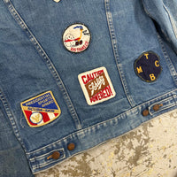 1970’s Patched Wrangler 124MJ Denim Jacket 22” Chest