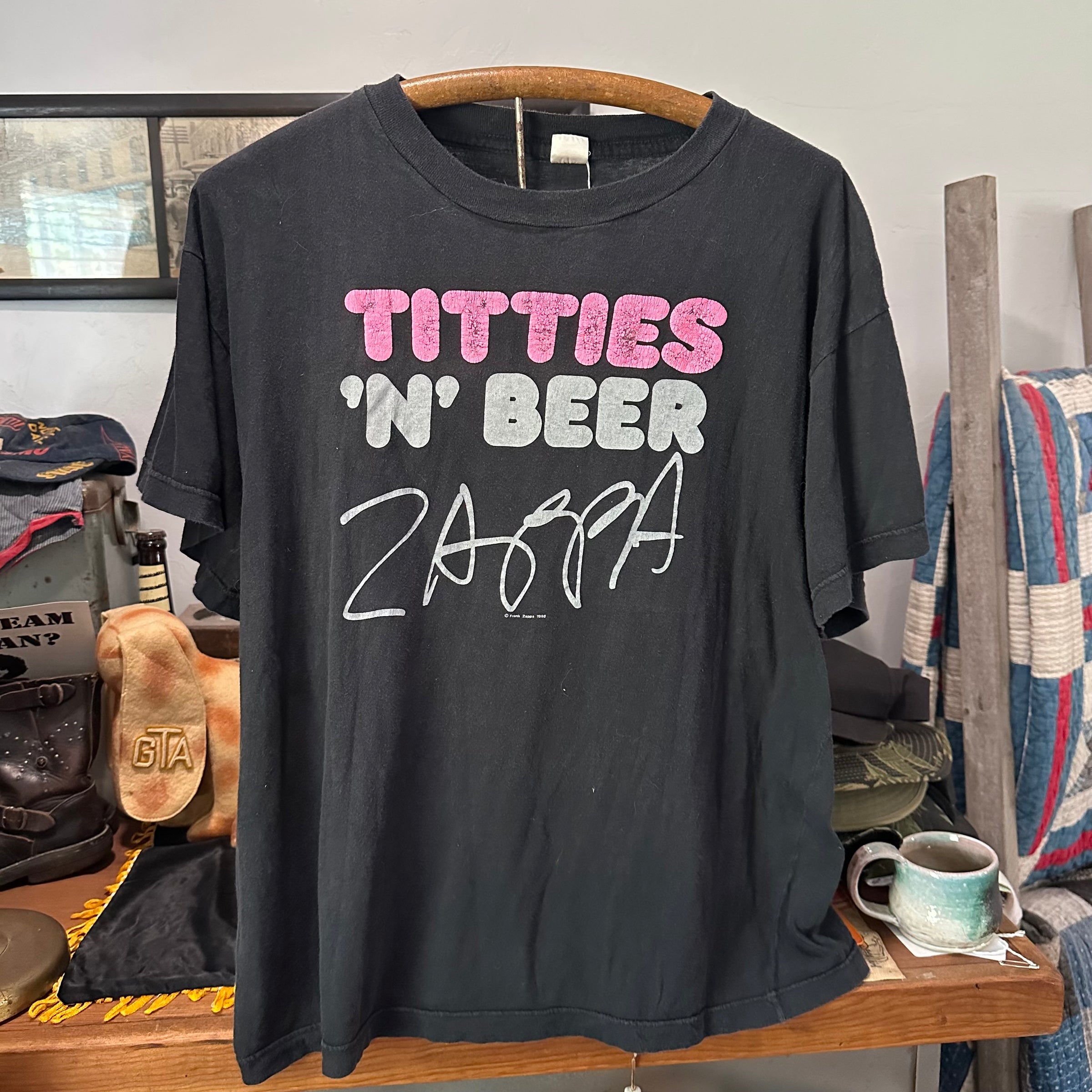 1988 Frank Zappa “Titties and Beer” Band T-Shirt Large