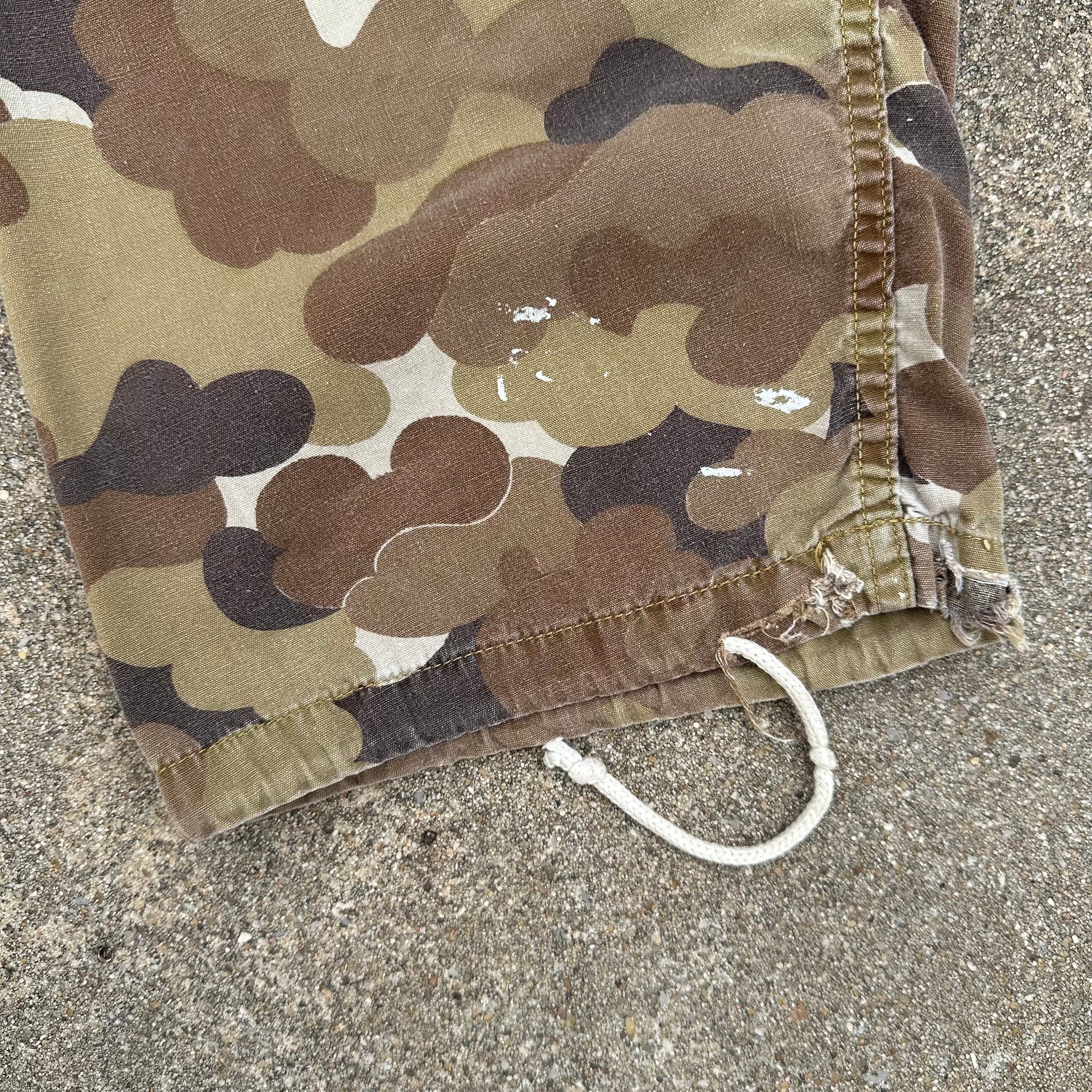 1960’s/70’s Vietnam War ARVN Police Cloud Camo Cotton Shell Pants 28” - 39” Waist