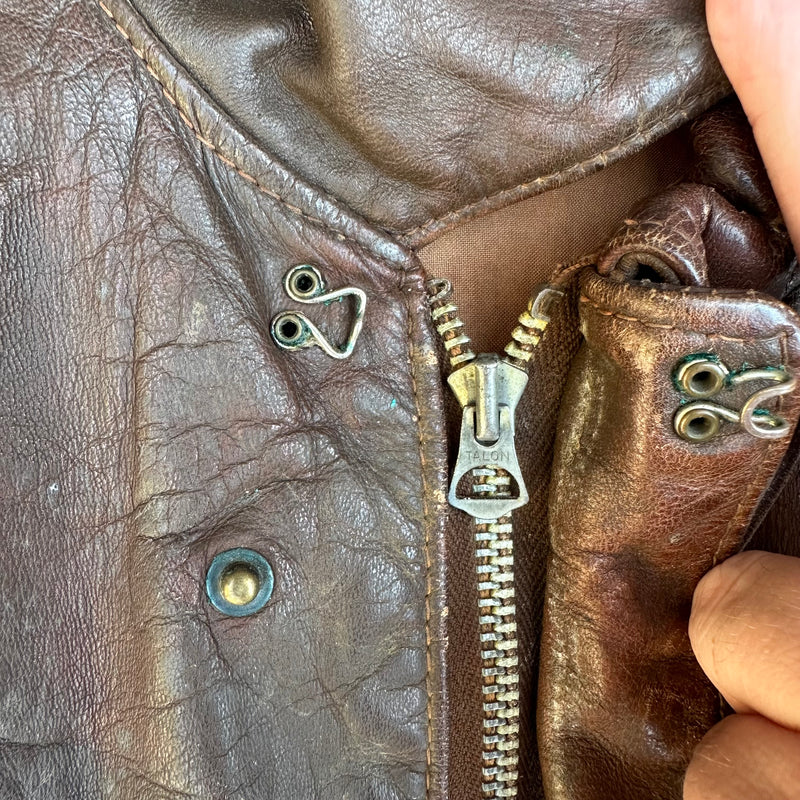 1940’s WWII Named A-2 Leather Flight Jacket