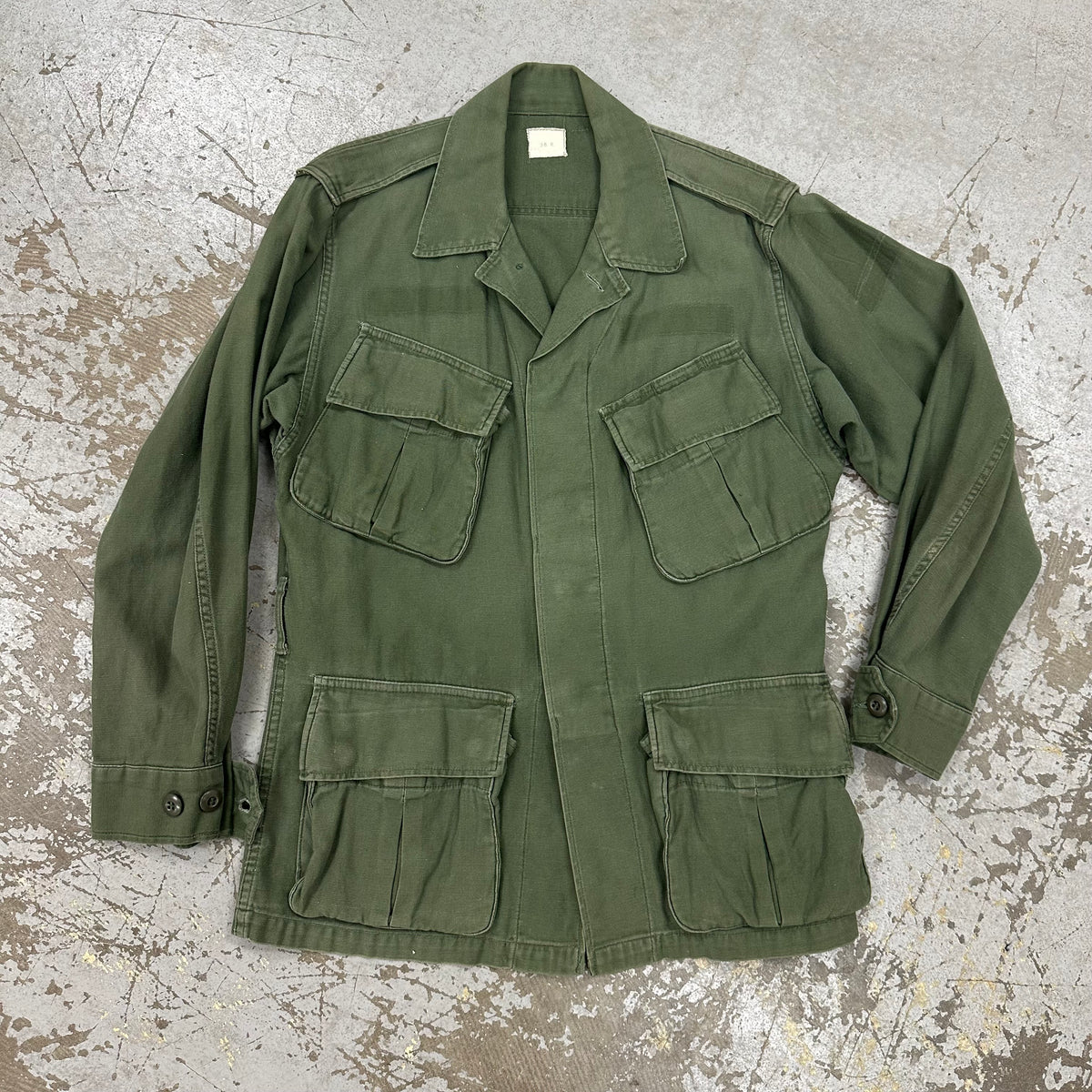1960’s Vietnam War Experimental Test Sample Sateen Temperate Jungle Jacket Size 38R