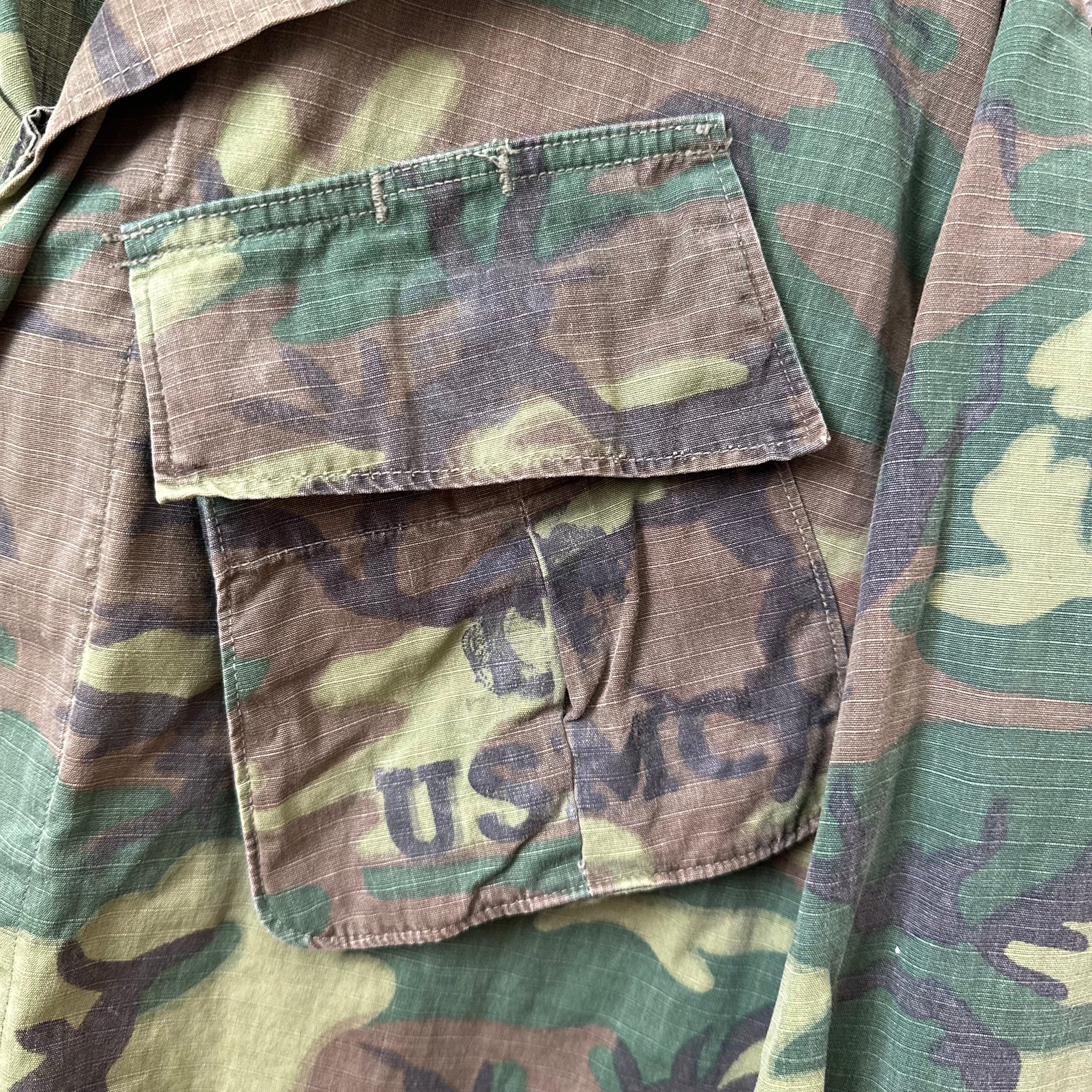 1960’s Vietnam War ERDL Camo Jungle Jacket Medium Short