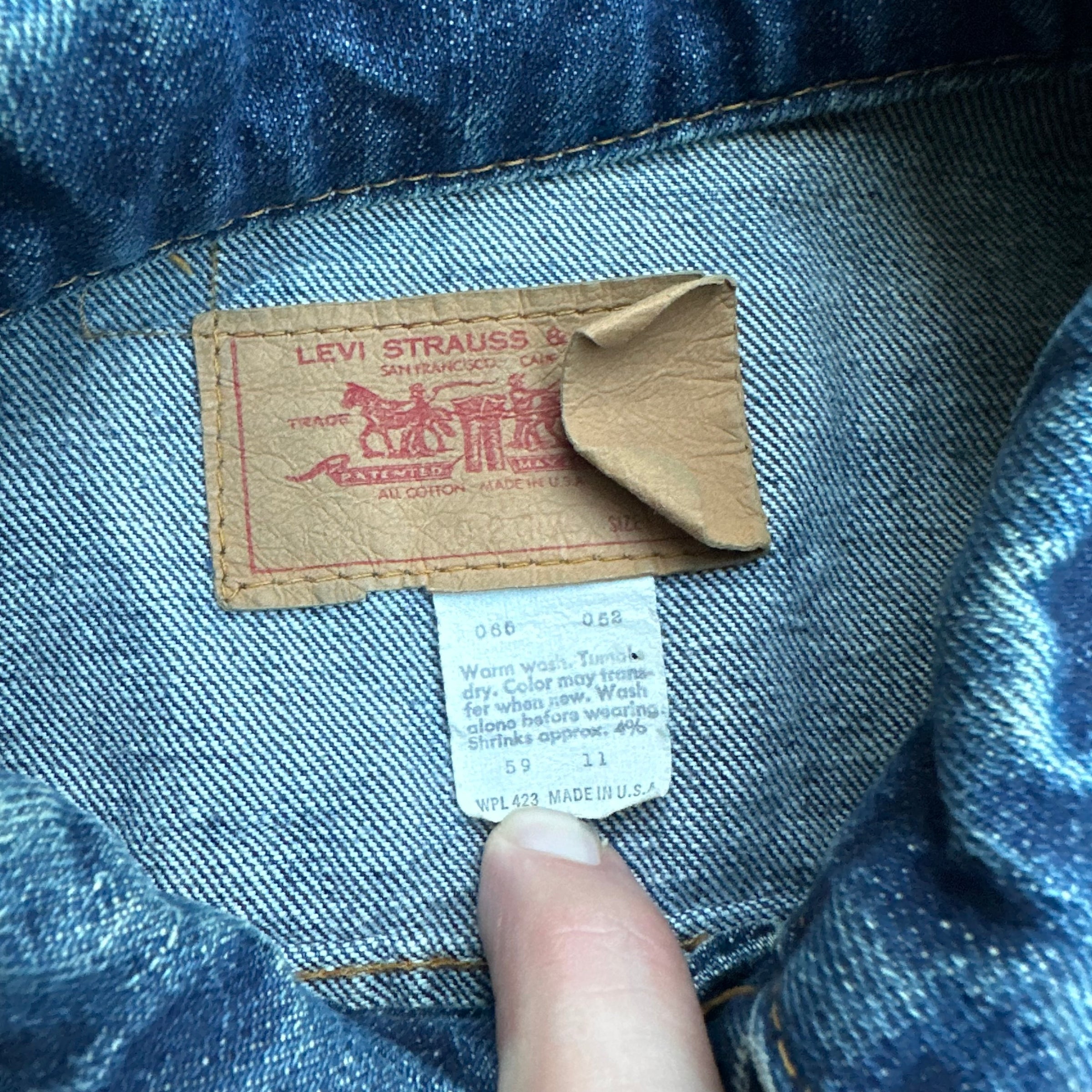 1970’s Levi’s 70505 Type 3 Denim Jacket Size 38