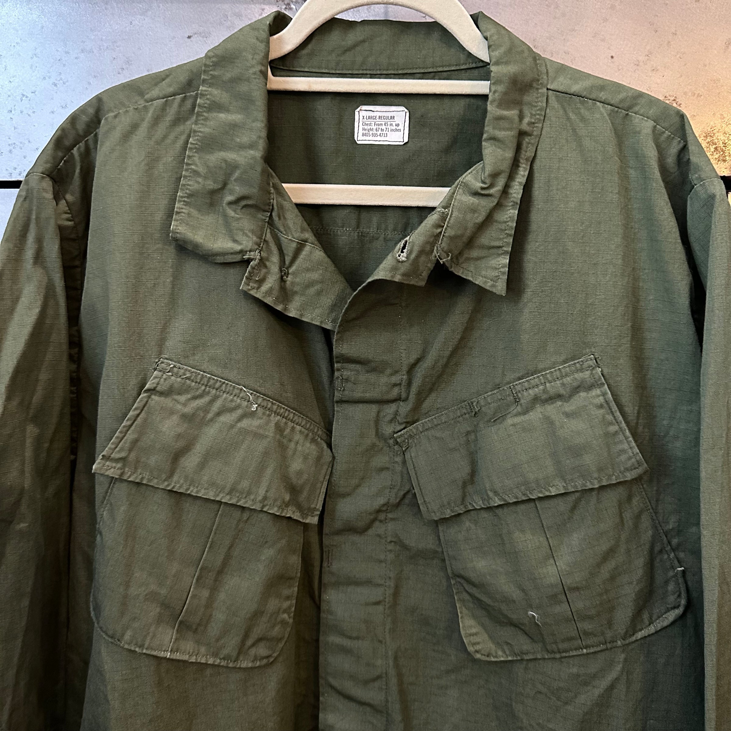 1960’s Vietnam War Deadstock Ripstop Jungle Jacket X-Large Regular