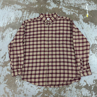 1990’s J Crew Plaid Cotton Flannel Shirt XL