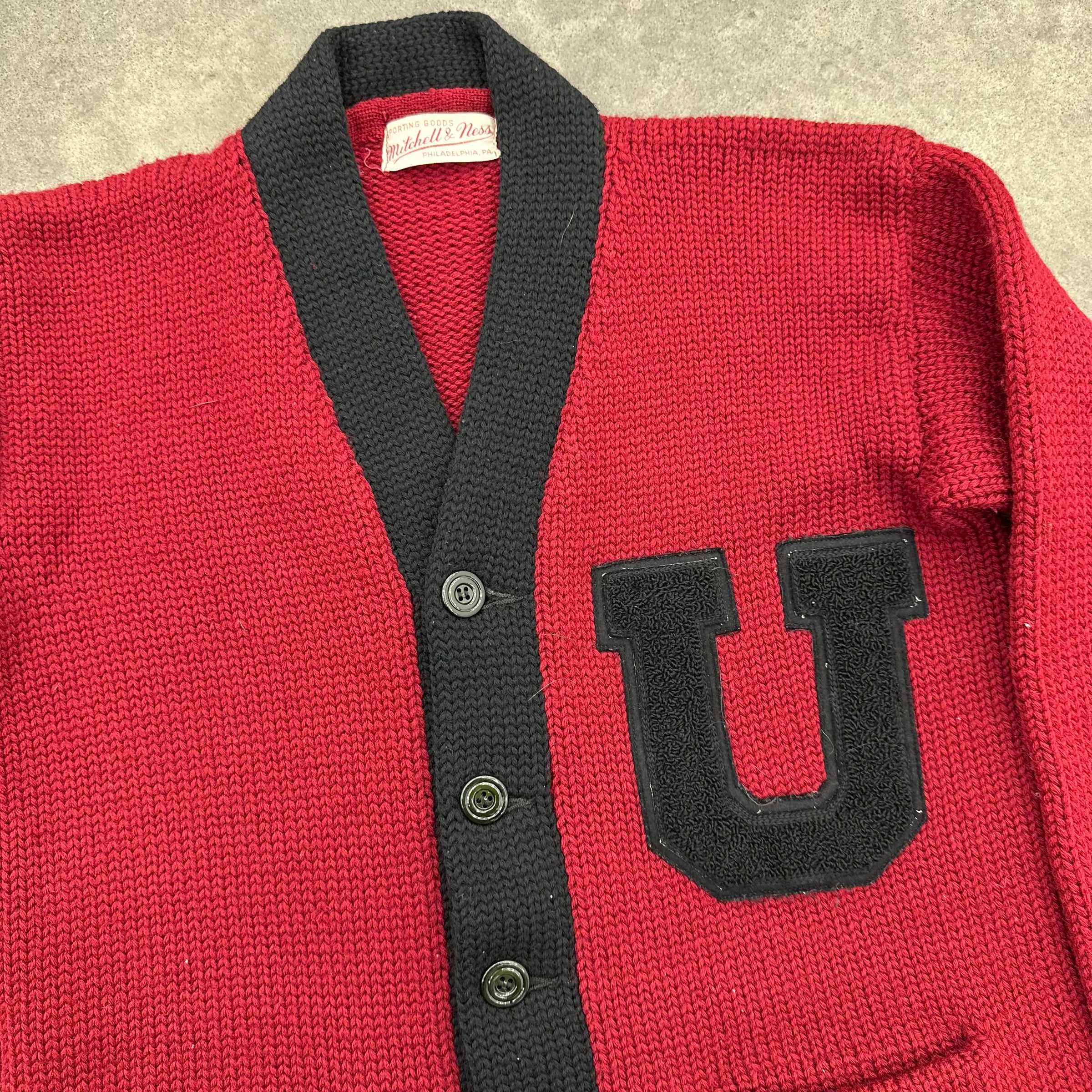 1930’s Mitchell & Ness Wool Cardigan Sweater Small