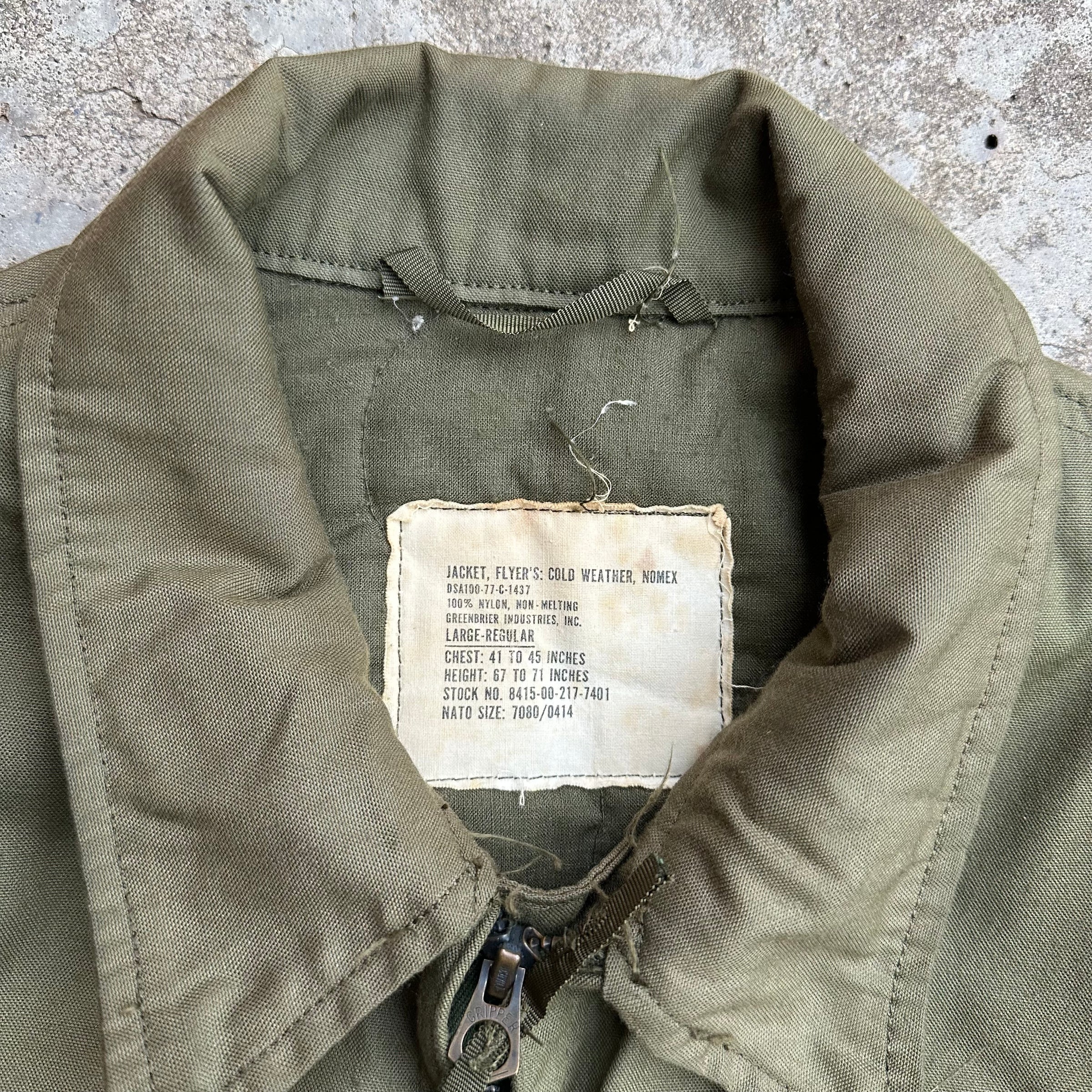 1970’s US Army Patched Nomex Flying Jacket Large