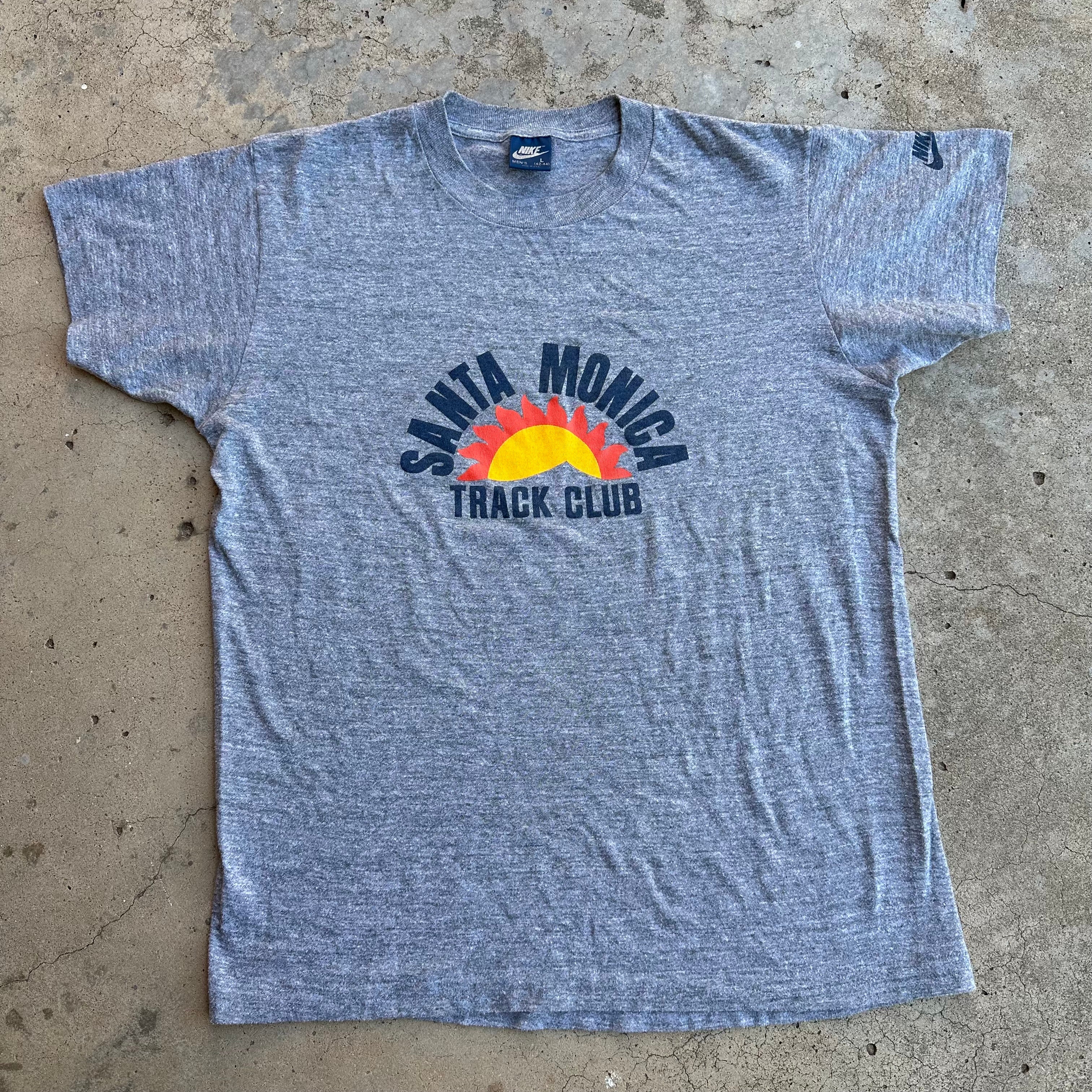 1980's Santa Monica Track Nike Blue Tag T-Shirt Large – Little