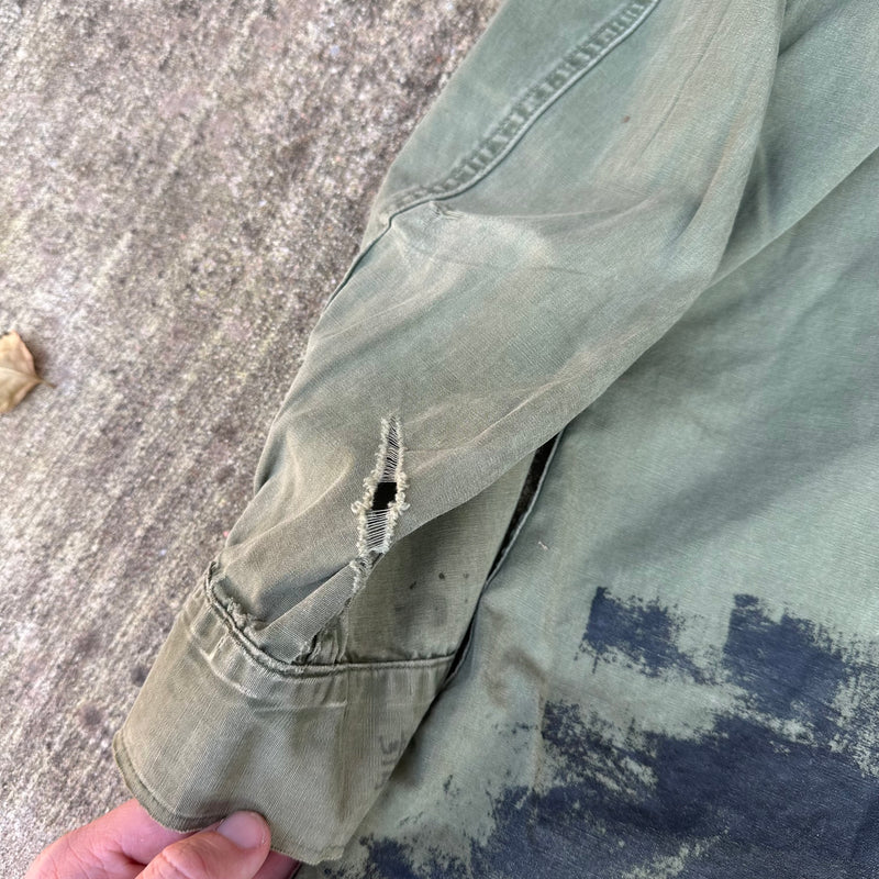 1960’s Painted Poplin Jungle Jacket 22” Chest