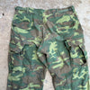 1960’s Vietnam War ERDL Camo Poplin Jungle Pants Large Long