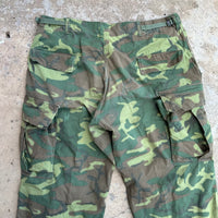 1960’s Vietnam War ERDL Camo Poplin Jungle Pants Large Long