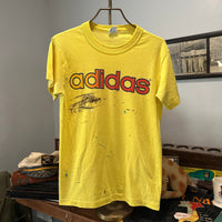 1970’s Paint Splattered Adidas Logo T-Shirt XS