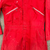1960’s Walls Paint Splattered Red Coveralls Size 42R
