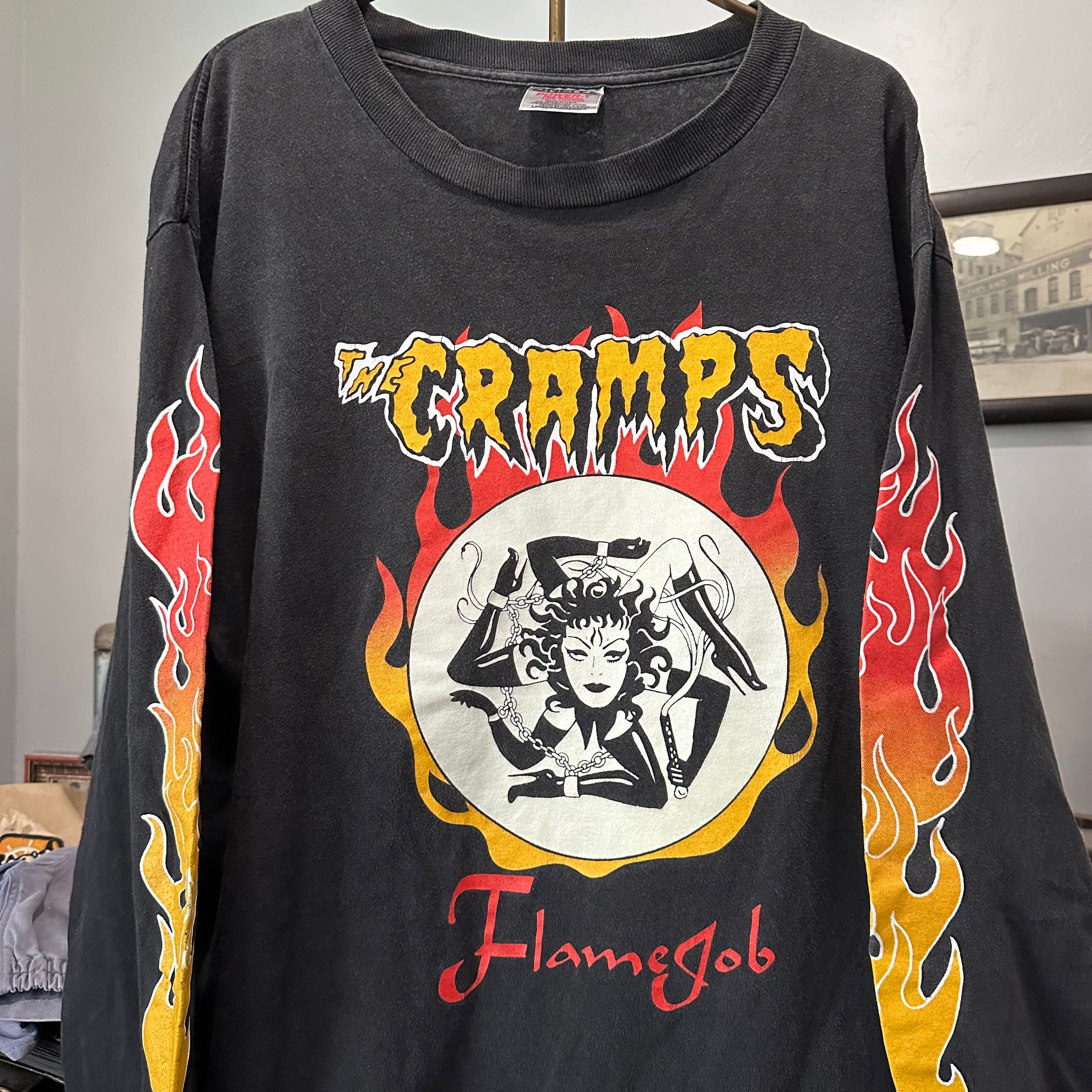 1994 The Cramps Flamejob Album Promo Longsleeve T-Shirt Large
