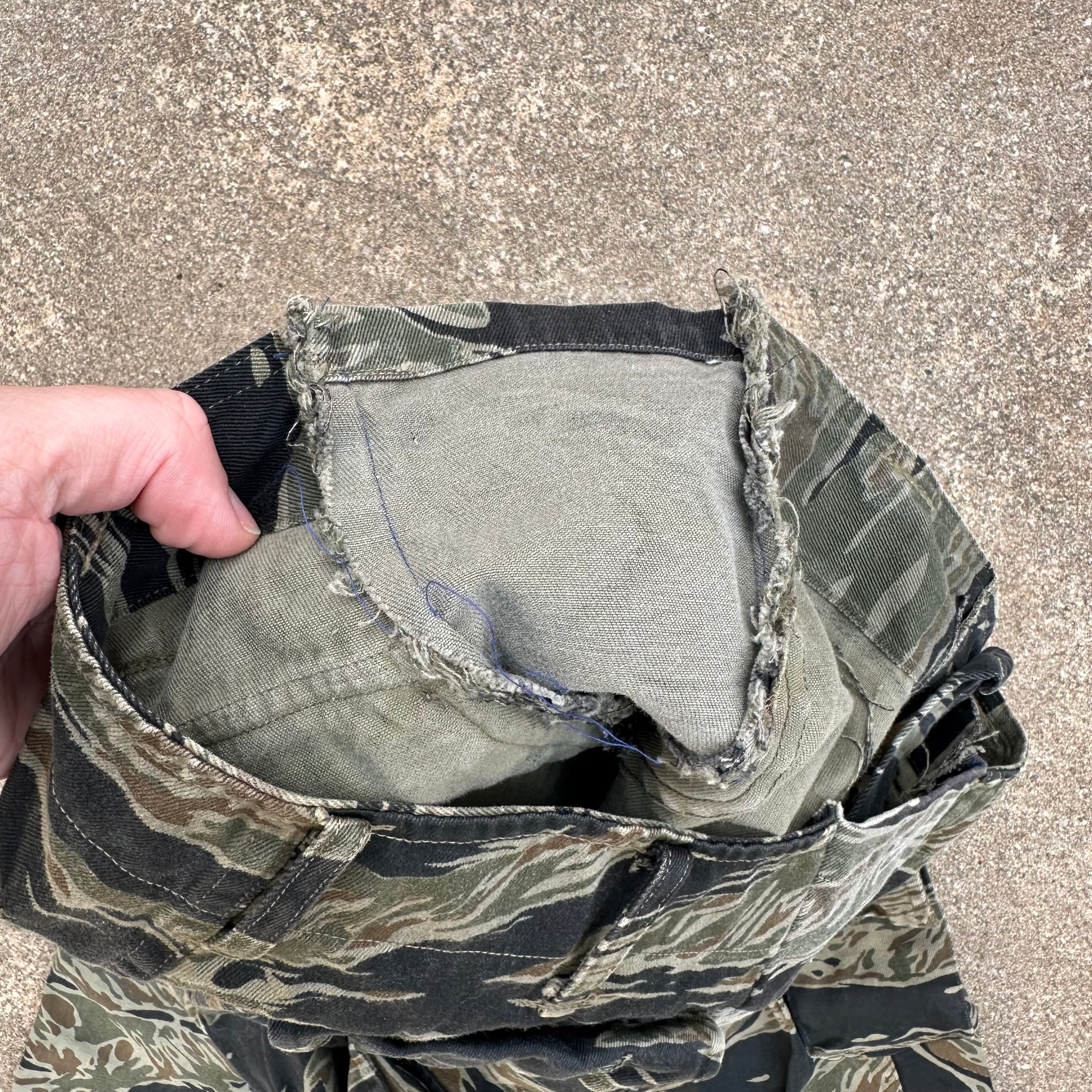 1960’s Vietnam War Silver Tiger Stripe Pants 32” Waist