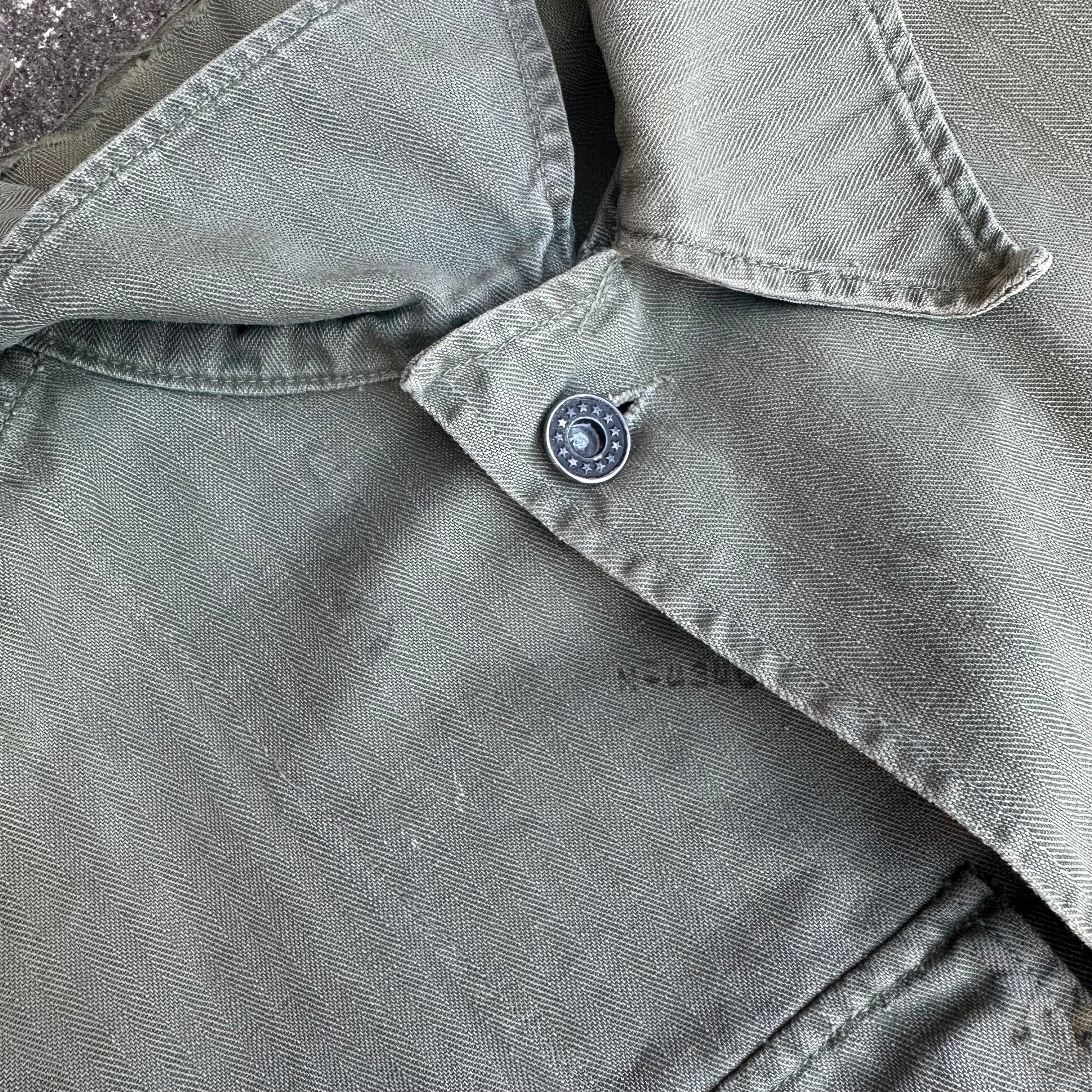 1940’s WWII US Army Donut Button HBT Jacket 22” Chest