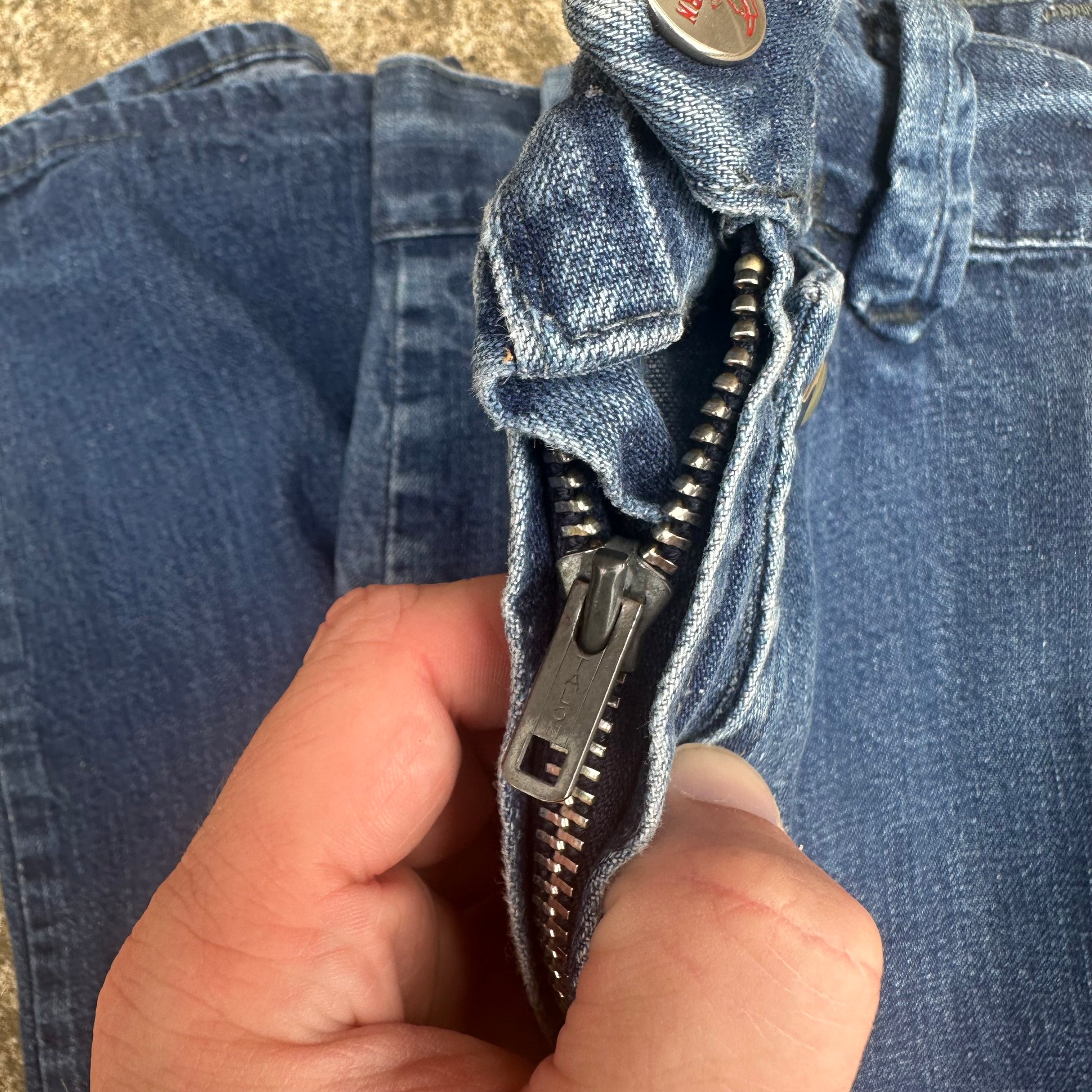 1950’s/60’s Western Girl Denim Side Zip Jeans 32” Waist