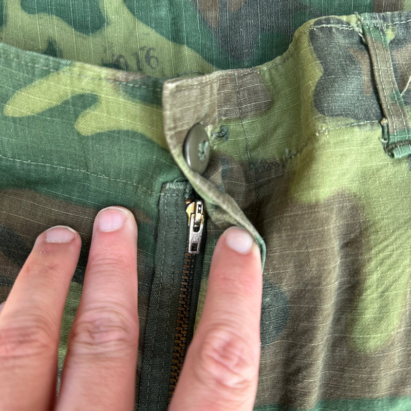 1960’s ERDL Camo Jungle Pants Named to Marine Colonel Medium Long