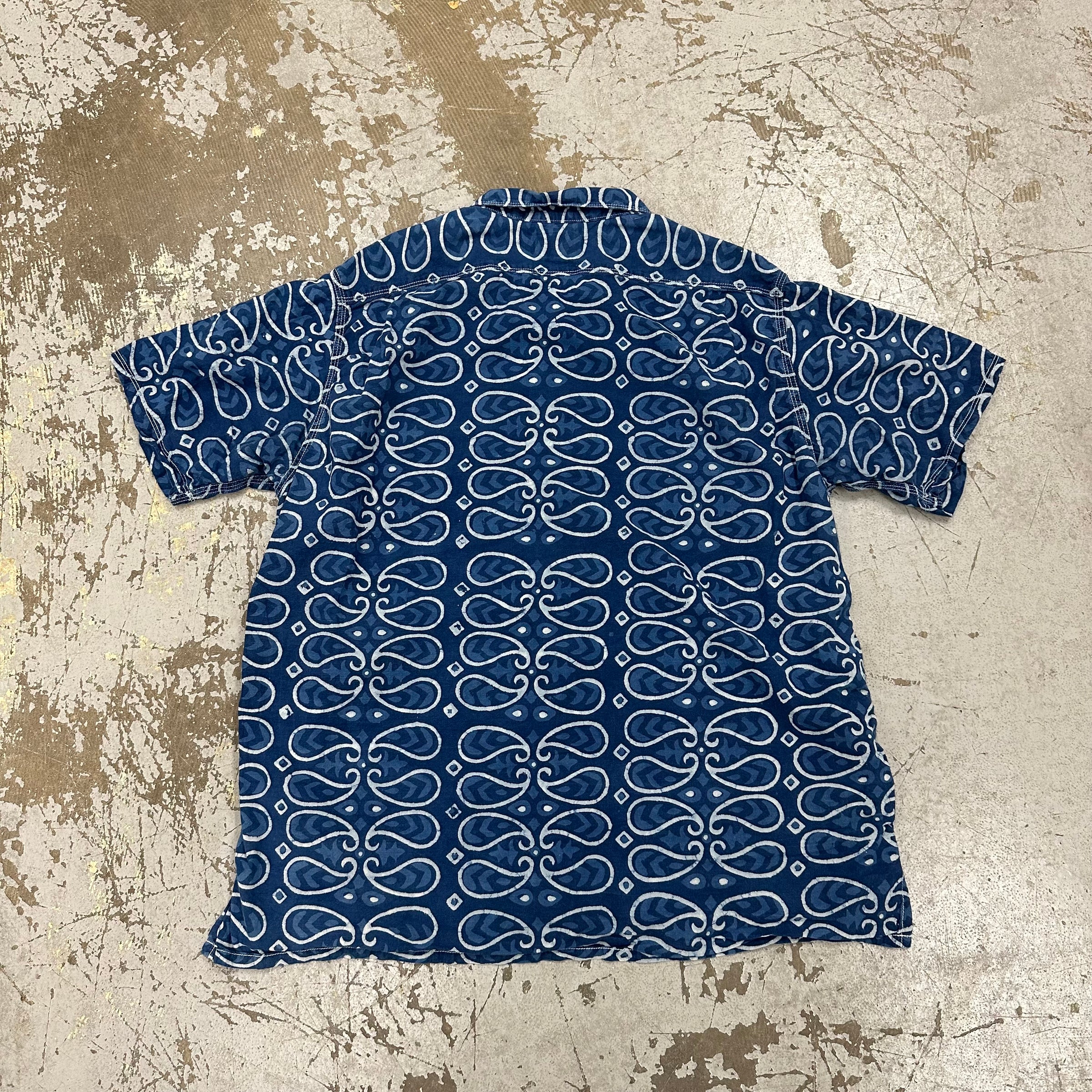 Beams Japan Indigo Dyed Cabana Style Shirt XL