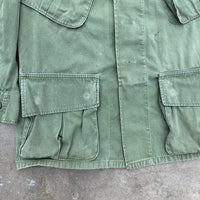 1960’s US Army First Signal Brigade Patched Poplin Jungle Jacket Small Short