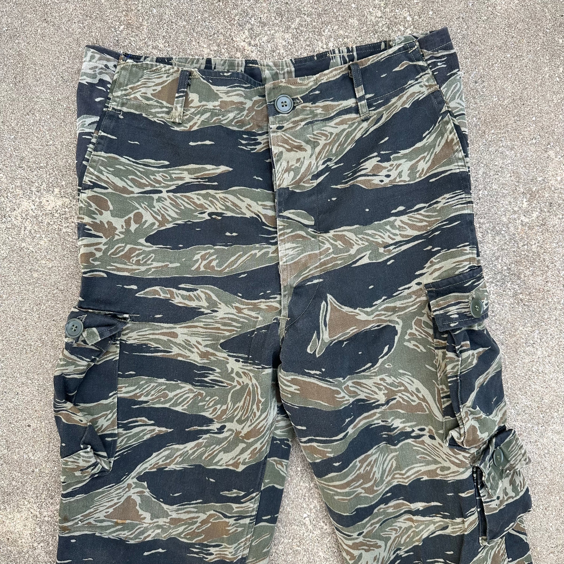 1960’s Vietnam War Silver Tiger Stripe Pants 32” Waist