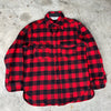 1970’s Woolrich Buffalo Check Plaid Wool Blend Flannel Shirt Large