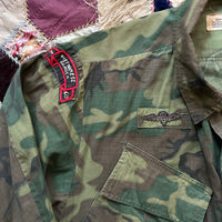 1960’s Vietnamese Ranger Patched ERDL Camo Jungle Jacket Medium Short