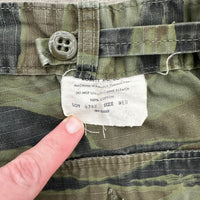1970’s Civilian Ripstop Tiger Stripe Camo Fatigue Pants 30” Waist