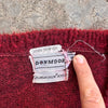 1960’s Donmoor Burgundy Shaggy V-Neck Sweater Small