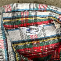 1980’s Five Brother Plaid Cotton Flannel Shirt XXL