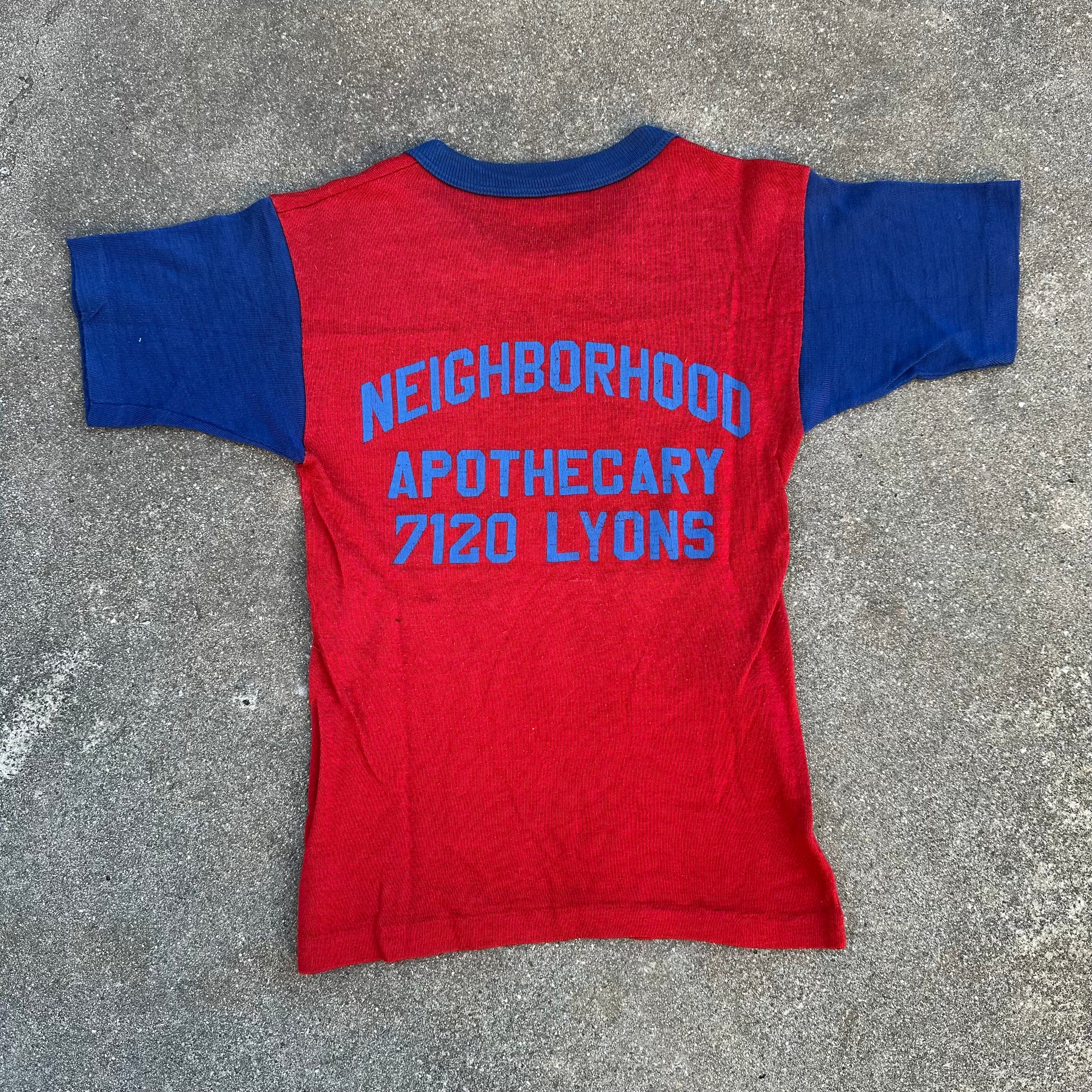 1950’s Neighborhood Apothecary Two-Tone Durene Jersey T-Shirt