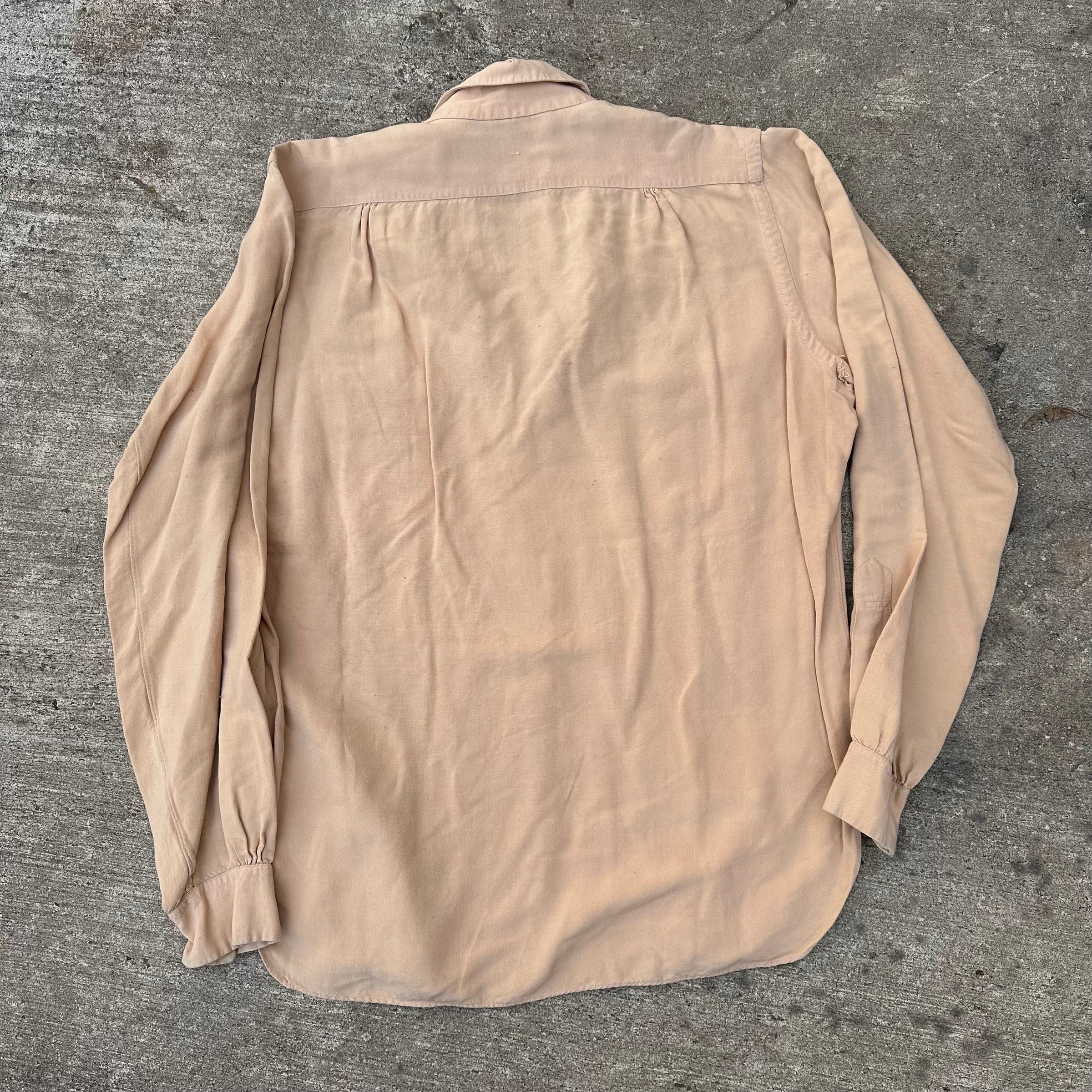 1950’s/60’s Gabardine Loop Collar Shirt 22” Chest