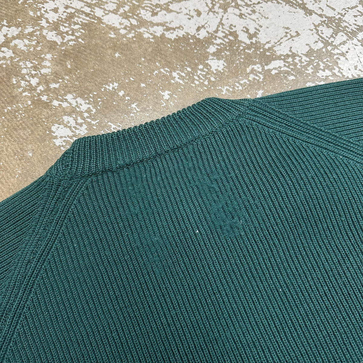 1980’s Hong Kong Made Green Striped Wool Sweater Medium