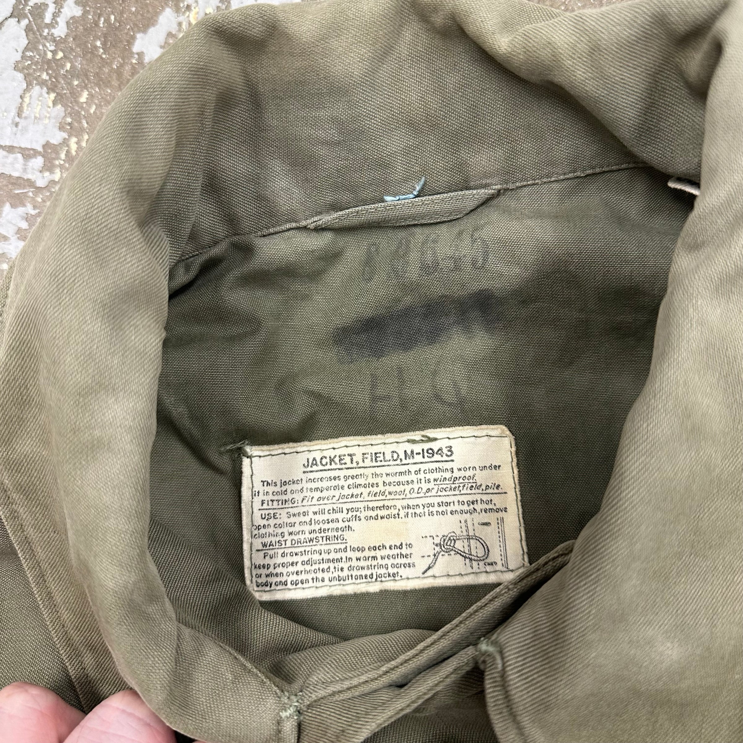 1940’s Patched M-43 Field Jacket Size 38R