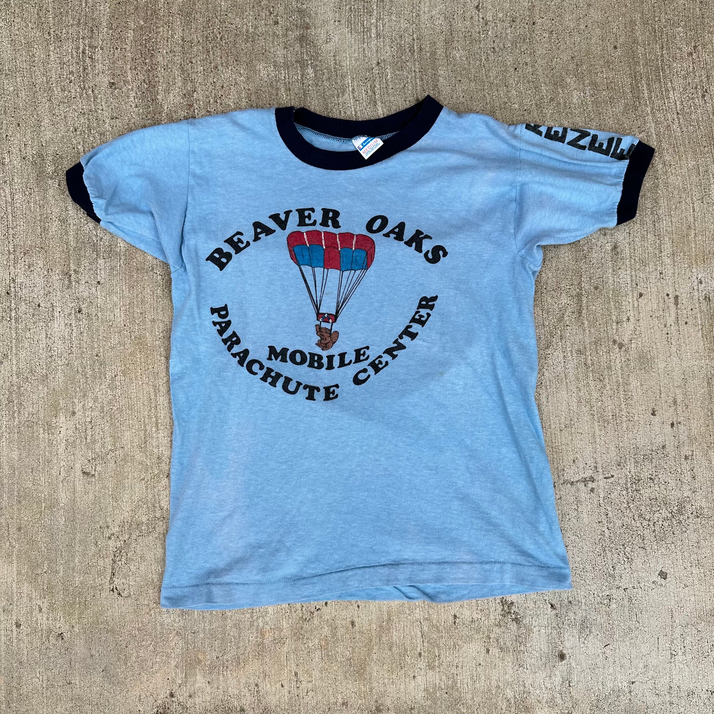 1970’s D.B. Cooper Champion Blue Bar Ringer T-Shirt