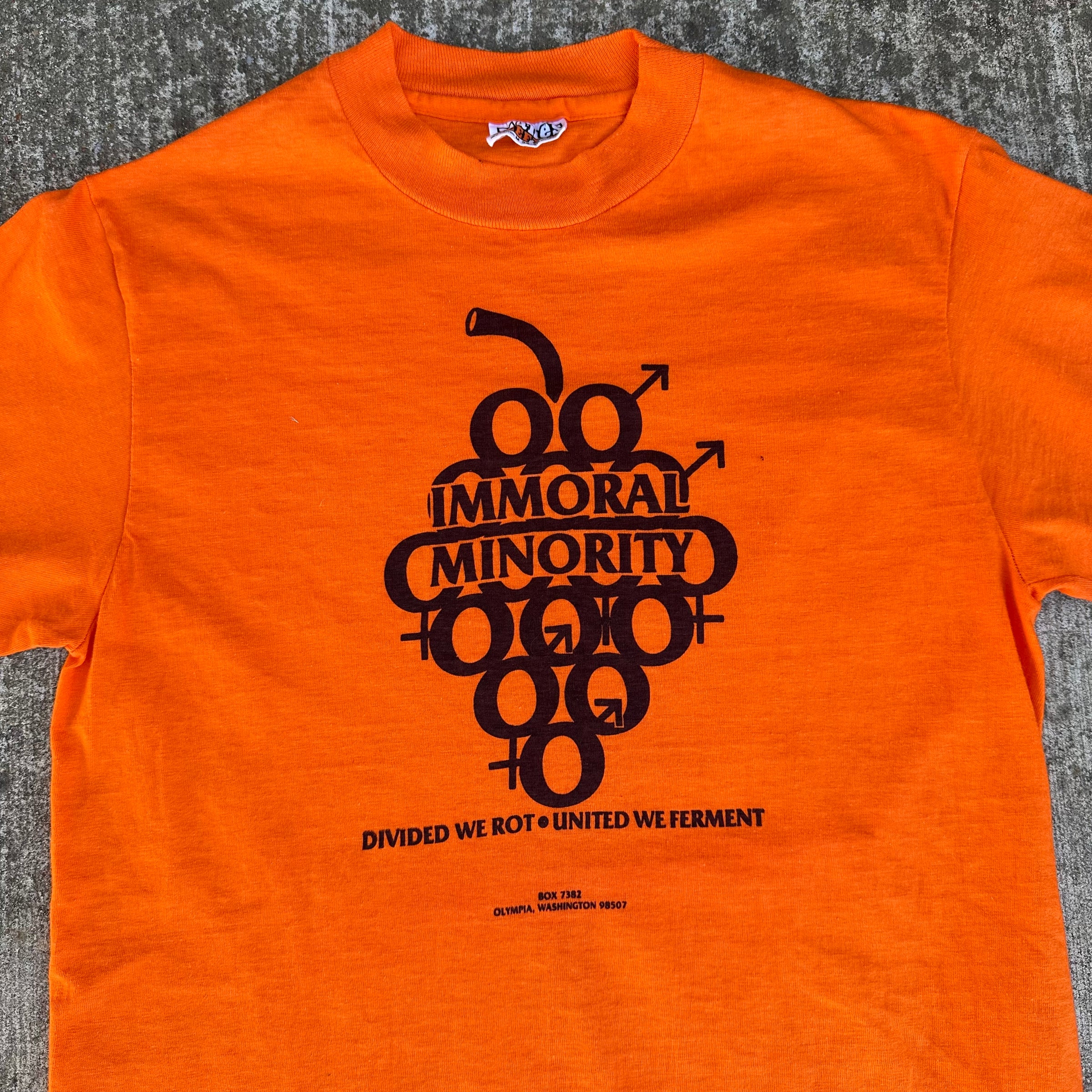 1970’s/80’s Immoral Minority LGBTQ+ Rights Group T-Shirt XS